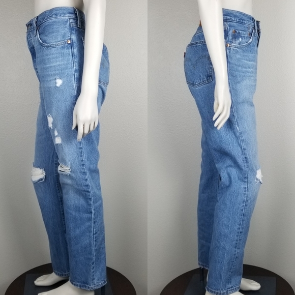 Levi's 501 Original Fit Rigid Denim Jeans in Athens Crown Medium Wash Size 28x30 - Picture 3 of 16